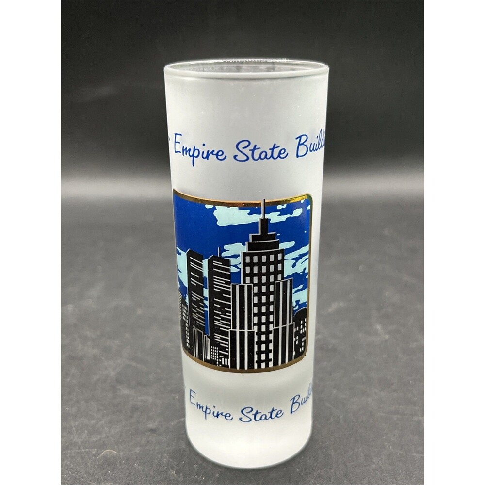 Unbranded "New York City Empire State Building" Skyline Frosted Tall Shot Glass